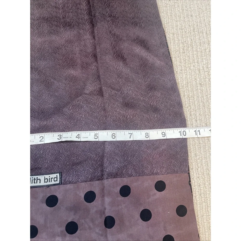 Vintage Judith Bird Long Scarf Abstract Polka Dot Mauve